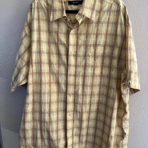 Sean John Yellow Button Down Shirt Size XXXL - Picture 5 of 9